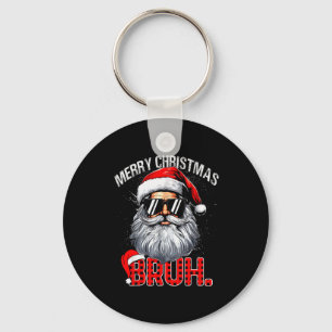 Chaveiro Chapéu do Papai Noel Bruh Natal Plaid Vermelho Hom