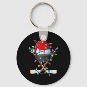 Chaveiro Chapéu Esportivo de Hockey de Natal Xmas Papai Noe
