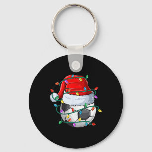 Chaveiro Chapéu Esportivo de Natal do Futebol Xmas Santa Ll