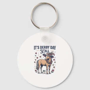 Chaveiro Chapéu Floral Cavalo Derby Day Y'all