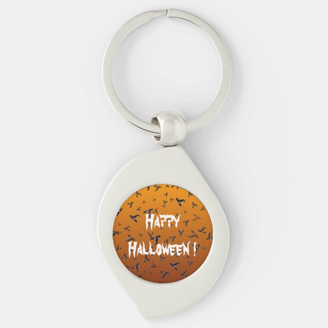 Chaveiro Chapéus de Bruxa de Halloween (Frente)
