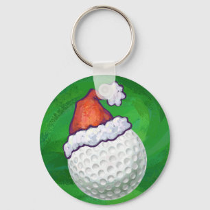 Chaveiro Chapéus de Natal de Golf Ball