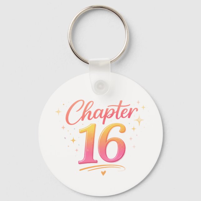 Chaveiro Chapter 16 Sweet Sixteen Birthday Celebration (Frente)