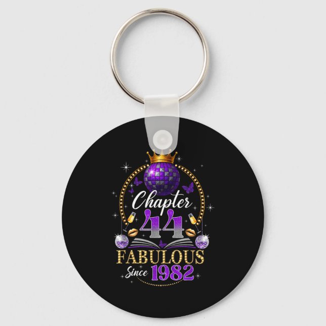 Chaveiro Chapter 44 Since 1982 Purple Disco Ball 44th Birth (Frente)