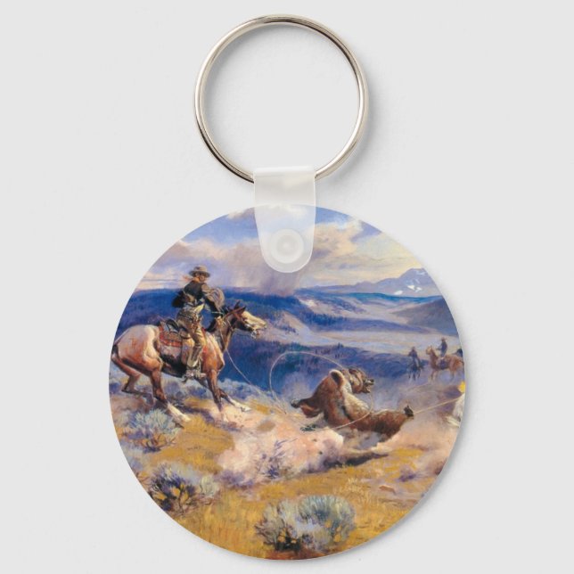 Chaveiro Charles M. Russell's Loops e Swift Horses (1916) (Frente)