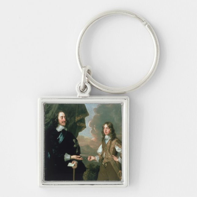 Chaveiro Charles mim e James, duque de York, c.1647 (Frente)