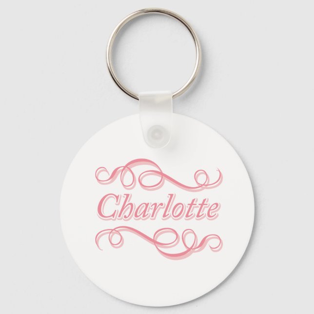 Chaveiro Charlotte Swirl Rosa (Frente)