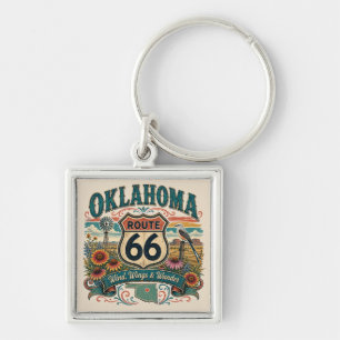 Chaveiro Charme da Estrada da Pradaria da Rota 66 de Oklaho