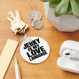 Chaveiro Charque É Minha Linguagem do Amor Camisa Divertida