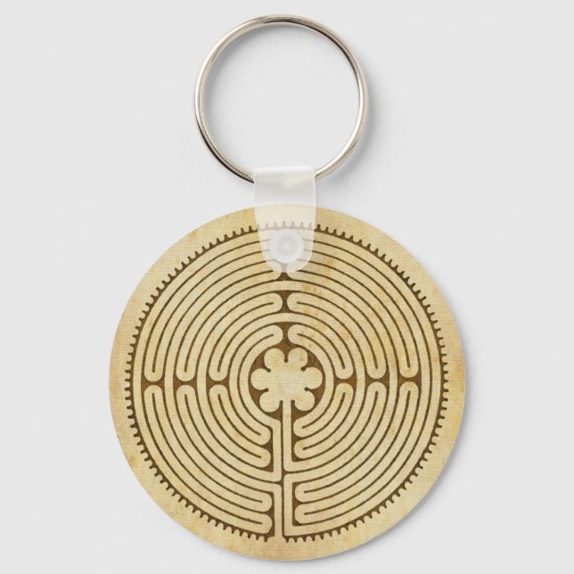 Chaveiro Chartres Labyrinth estilo antigo 1 + suas ideias (Frente)