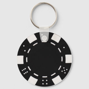 Chaveiro chave de chip de poker preta