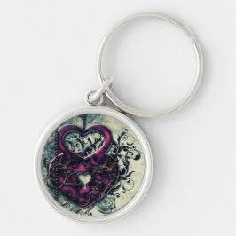 Chaveiro Chave de Coração Roxa