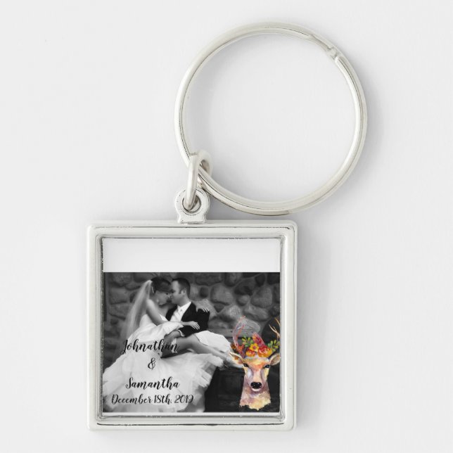 Chaveiro Chave de Fotografia Personalizada Cadeado de Corda (Frente)