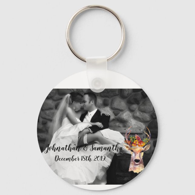 Chaveiro Chave de Fotografia Personalizada Cadeado de Corda (Frente)