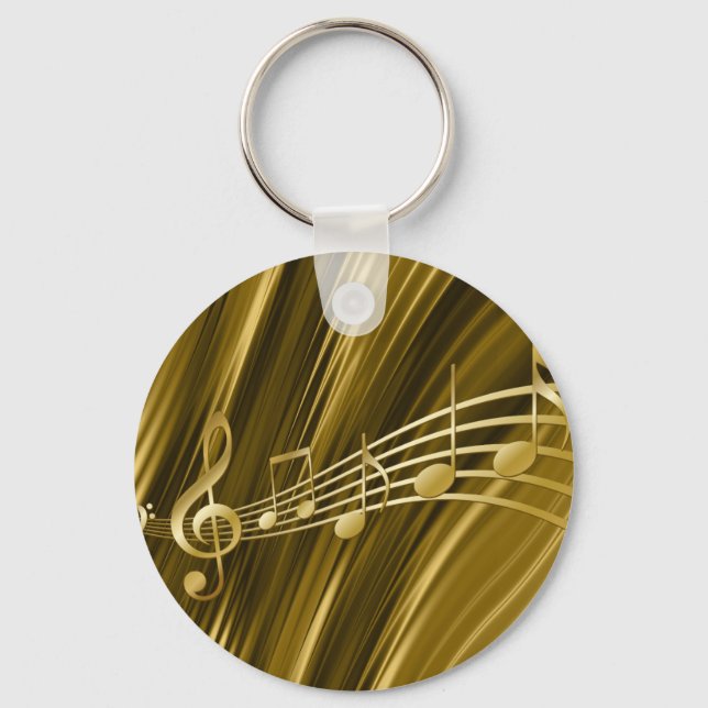 Chaveiro chave de violino de ouro (Frente)