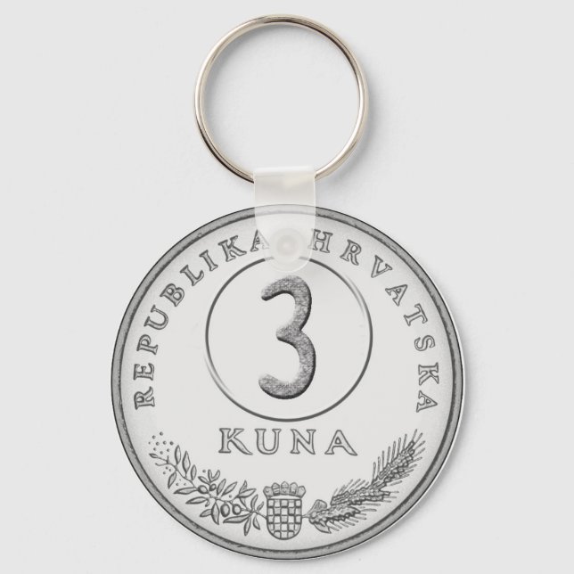 Chaveiro Chave do hotel com kuna como número de quarto (Frente)