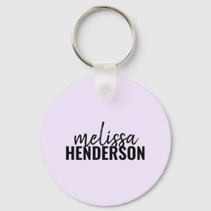 Chaveiro Chave Simples do Nome do Script do Pincel Moderno