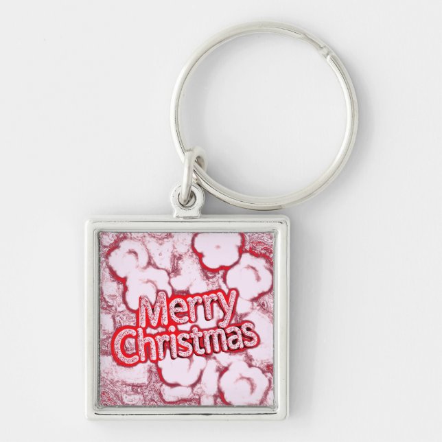 Chaveiro Chaveiro, Feliz Natal, cor rosa clássico (Frente)