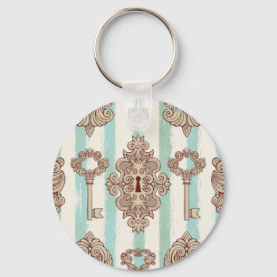 Chaveiro Chaves de safra, fechaduras: padrão à mão livre.