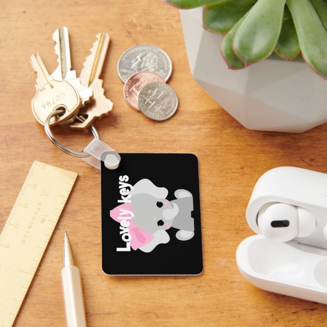 Chaveiro Chaves Personalizadas Texto Adorável Bebê Elefante (Mesa)