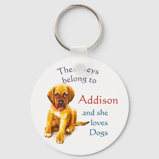 Chaveiro Chaves pertencentes ao nome personalizado Ela ama  (Frente)