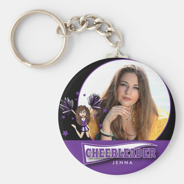 Chaveiro Cheerleader - DIY Photo - Purple (Frente)