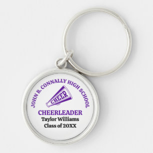 Chaveiro Cheerleader do Ensino Médio Roxa Personalizada