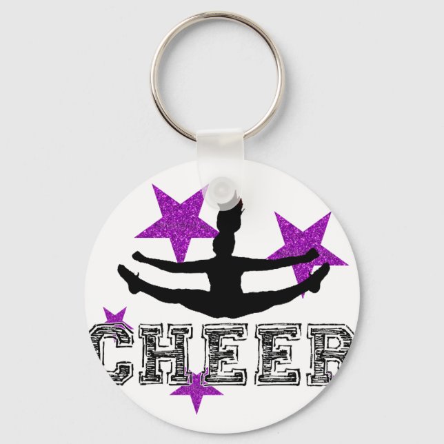 Chaveiro Cheerleader roxo (Frente)