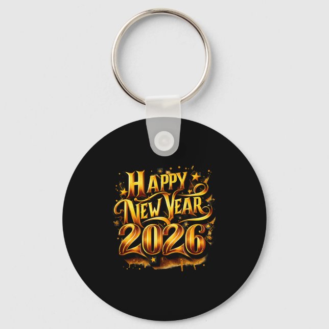 Chaveiro Cheers To 2026 Happy New Year Party  (Frente)