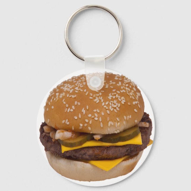 Chaveiro Cheeseburger Em Arma De Semente De Sésamo (Frente)