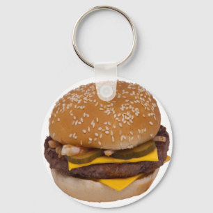 Chaveiro Cheeseburger No Ônibus De Sementes De Sésamo