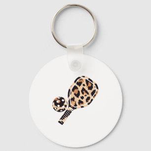 Chaveiro Cheetah Leopard Pickleball Paddleball Esportes Mãe
