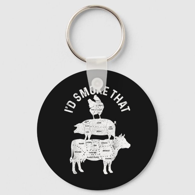 Chaveiro Chef Butcher Churrasco Id Fumar Aquele Carne De Bo (Frente)