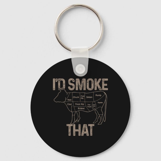 Chaveiro Chef Butcher Cook Churrasco Id Fumar Que Carne De  (Frente)