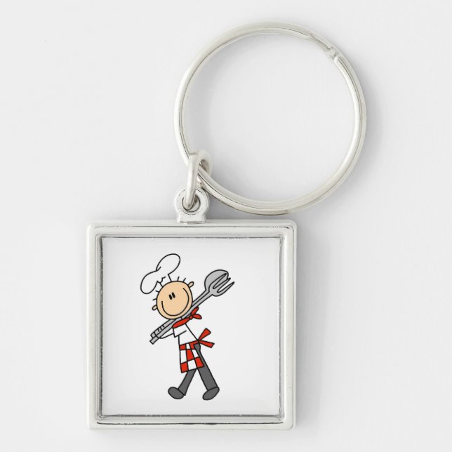 Chaveiro Chef Com Pinças De Salada (Frente)
