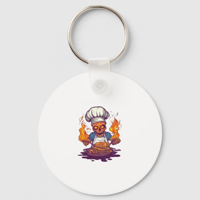 Chaveiro Chef do crânio Madness � Esqueleto Engraçado do Co (Frente)