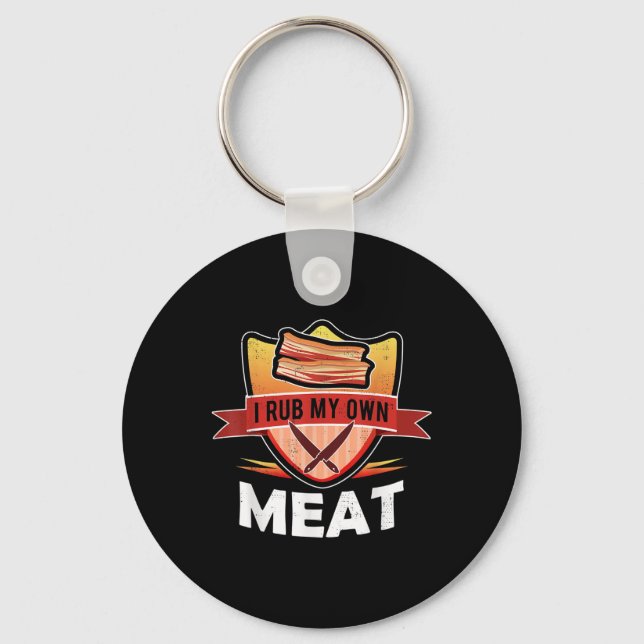 Chaveiro Chef Engraçado Presente no Churrasco - Eu Esfrego  (Frente)