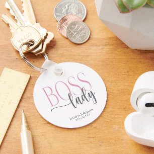 Chaveiro Chefe Lady Pink e Cinza Natural
