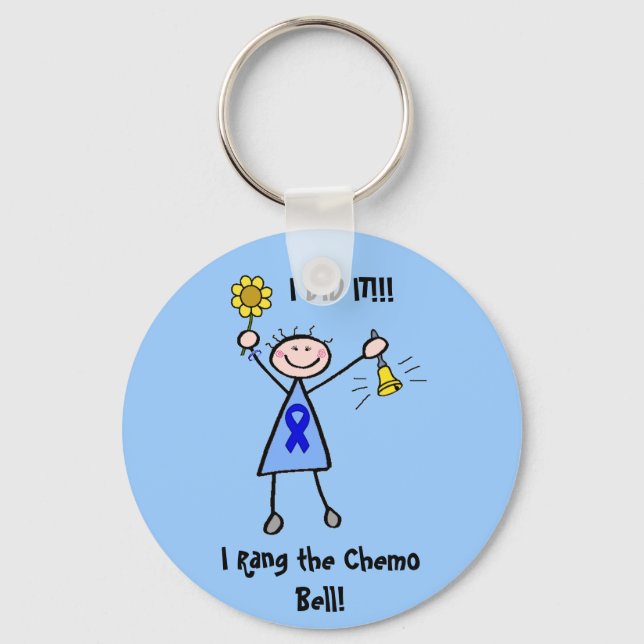 Chaveiro Chemo Bell - Mulher Cancer Colon (Frente)