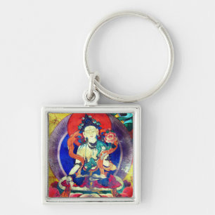 Chaveiro Chenrezing Buddha, vintage Heruka, Tibet