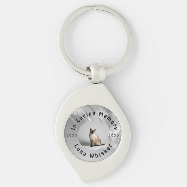 Chaveiro Cherished Cat Photo Memory Frame Art (Frente)