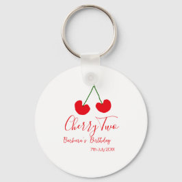 Chaveiro Cherry two 2nd birthday red cherry kids simple 