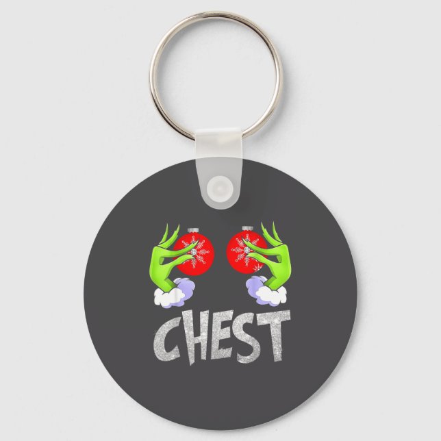 Chaveiro Chest Nuts Matching Chestnuts Christmas Snow Coupl (Frente)
