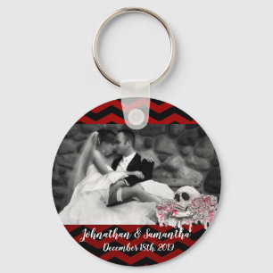 Chaveiro Chevr de gótico Rosa do do crânio de chave de fot