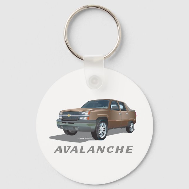 Chaveiro Chevrolet Avalanche Dourado (Frente)