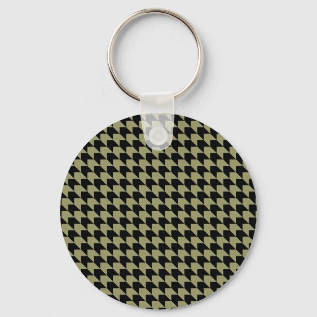 Chaveiro Chevron Checks Avocado e Preto (Frente)