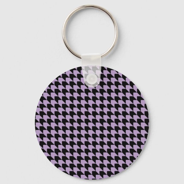 Chaveiro Chevron verifica Lilac e Preto (Frente)