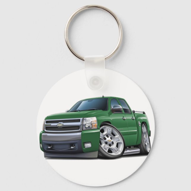 Chaveiro Chevy Silverado Dualcab Green Truck (Frente)