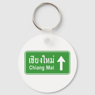 Chaveiro Chiang Mai À Frente ⚠ Sinal De Tráfego Rodoviário