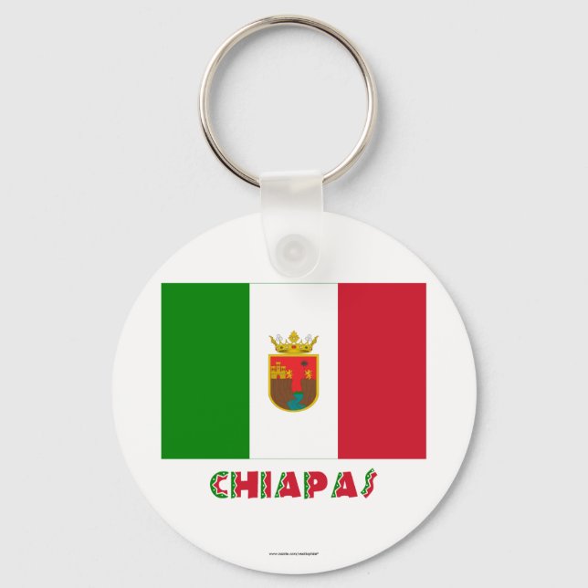 Chaveiro Chiapas Bandeira não oficial (Frente)